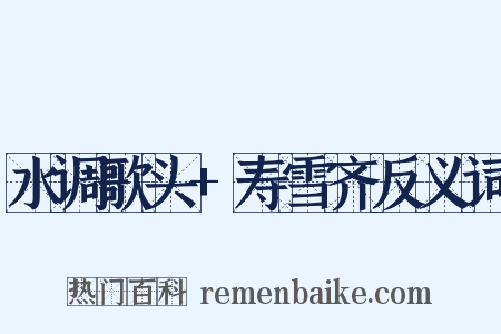 水调歌头+寿雪齐反义词是什么意思的图片